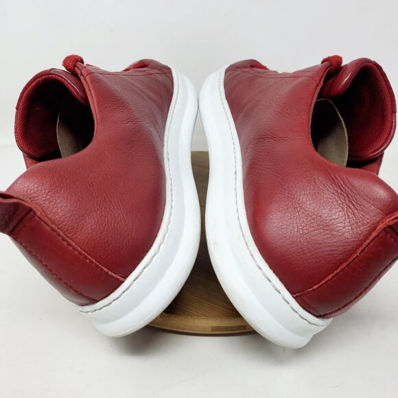 Camper Runner Shoes Mens 46 Red Leather Retro Lightweight Low Comfort Sneaker - Picture 9 of 13